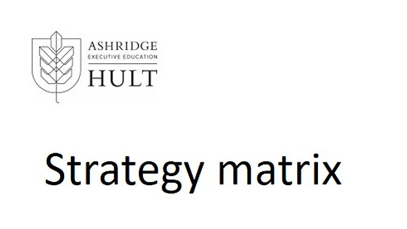 3.c.ii. Strategy matrix